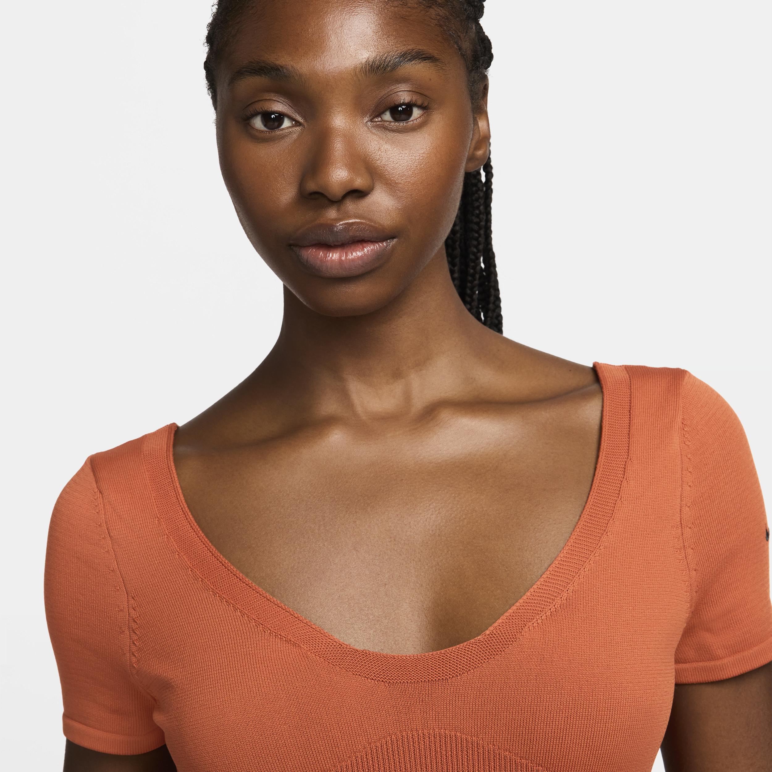 Nike Sportswear Chill Knit Women's Tight Sweater Short-Sleeve Bodysuit Product Image