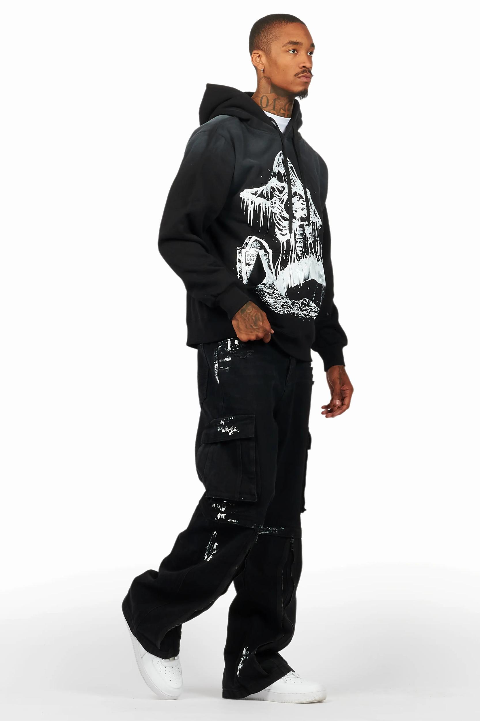 Brookwood Black Hoodie/Baggy Fit Jean Bundle Male Product Image