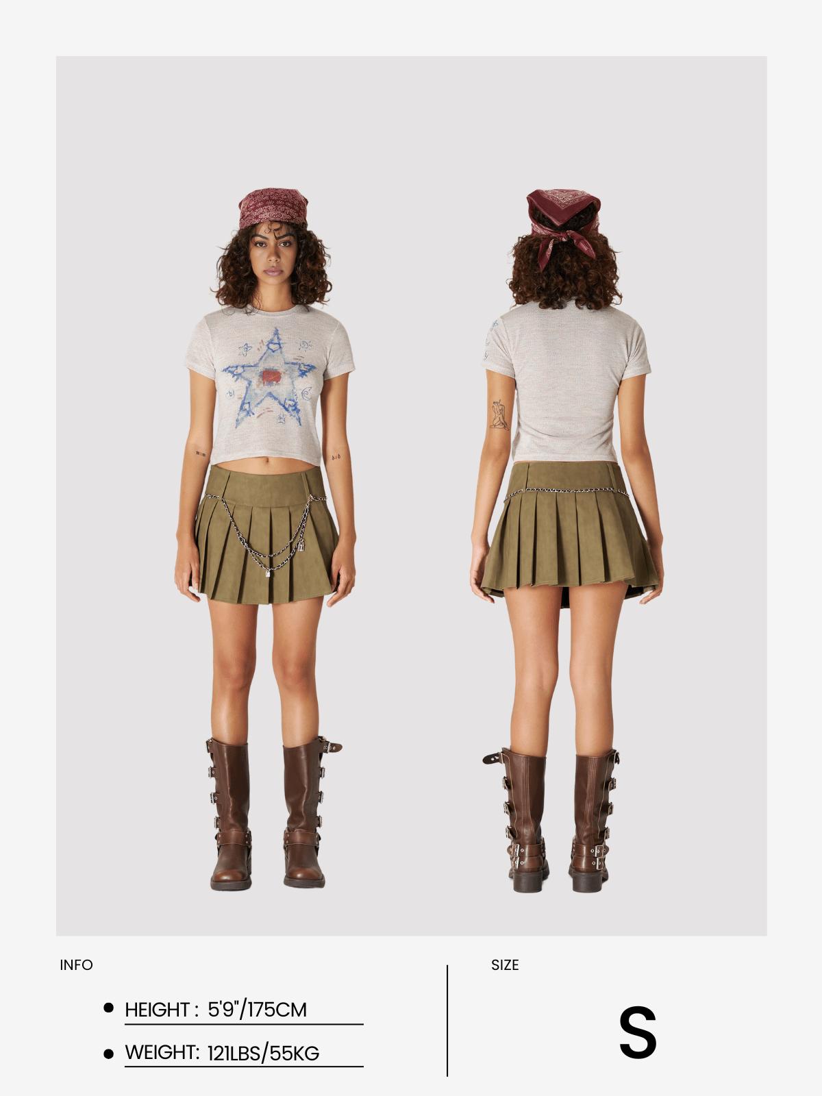 Aelfric Eden Star Graphic Cropped Knit Tee Female Product Image