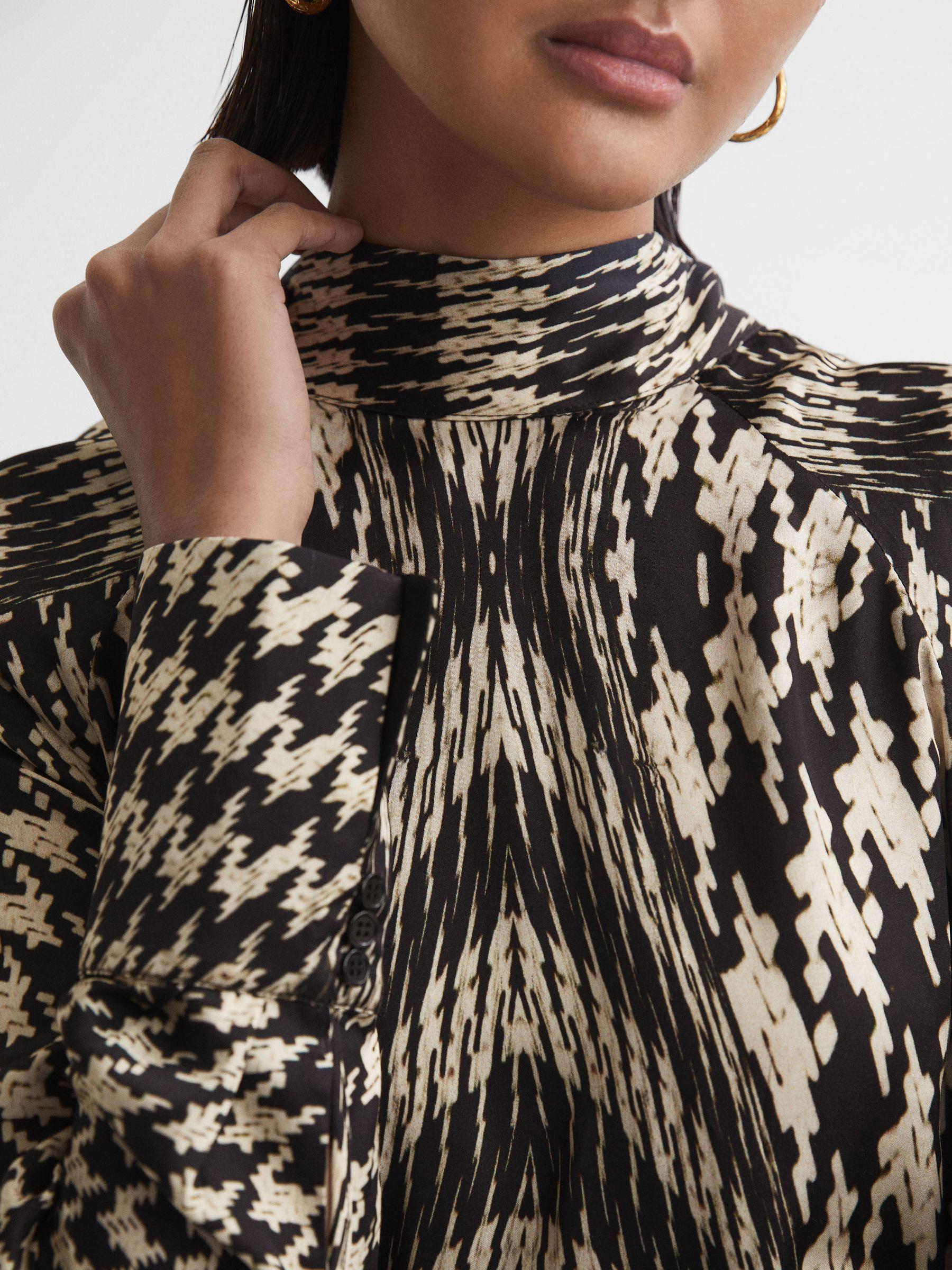 Dogtooth Mini Dress in Black/White Product Image