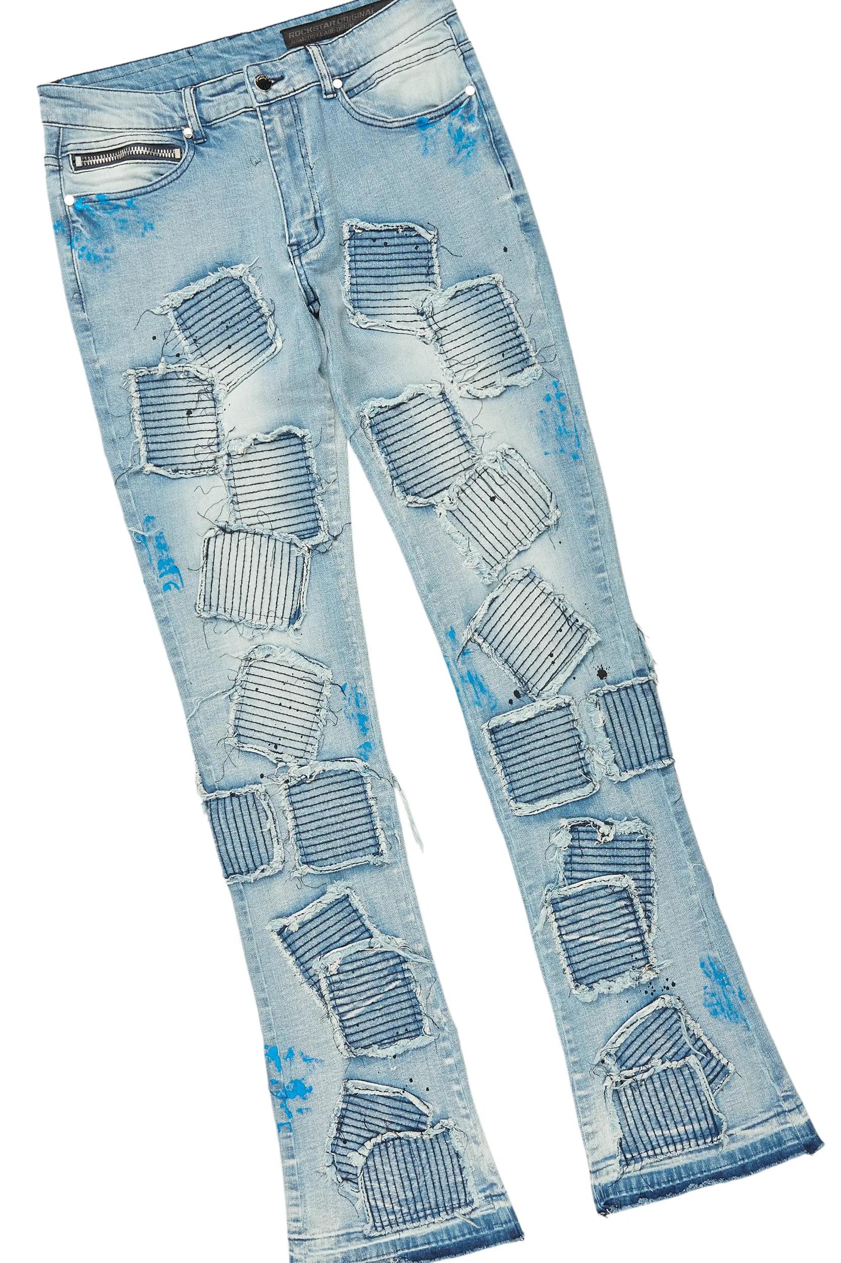 Grill Grey T-Shirt/Stacked Flare Jean Set Male Product Image