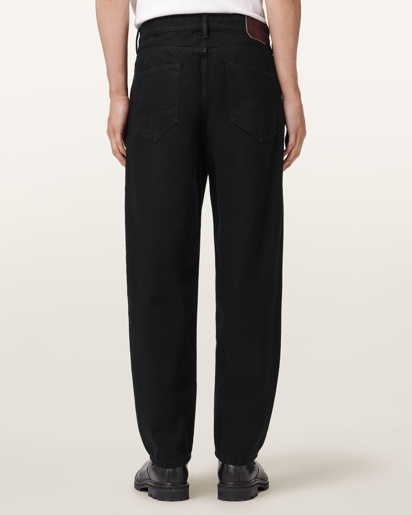 Curve Barrel Leg Denim Jeans Washed Black | ALLSAINTS US Product Image