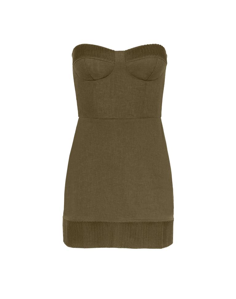 Mallorca Short Dress - Evergreen Product Image