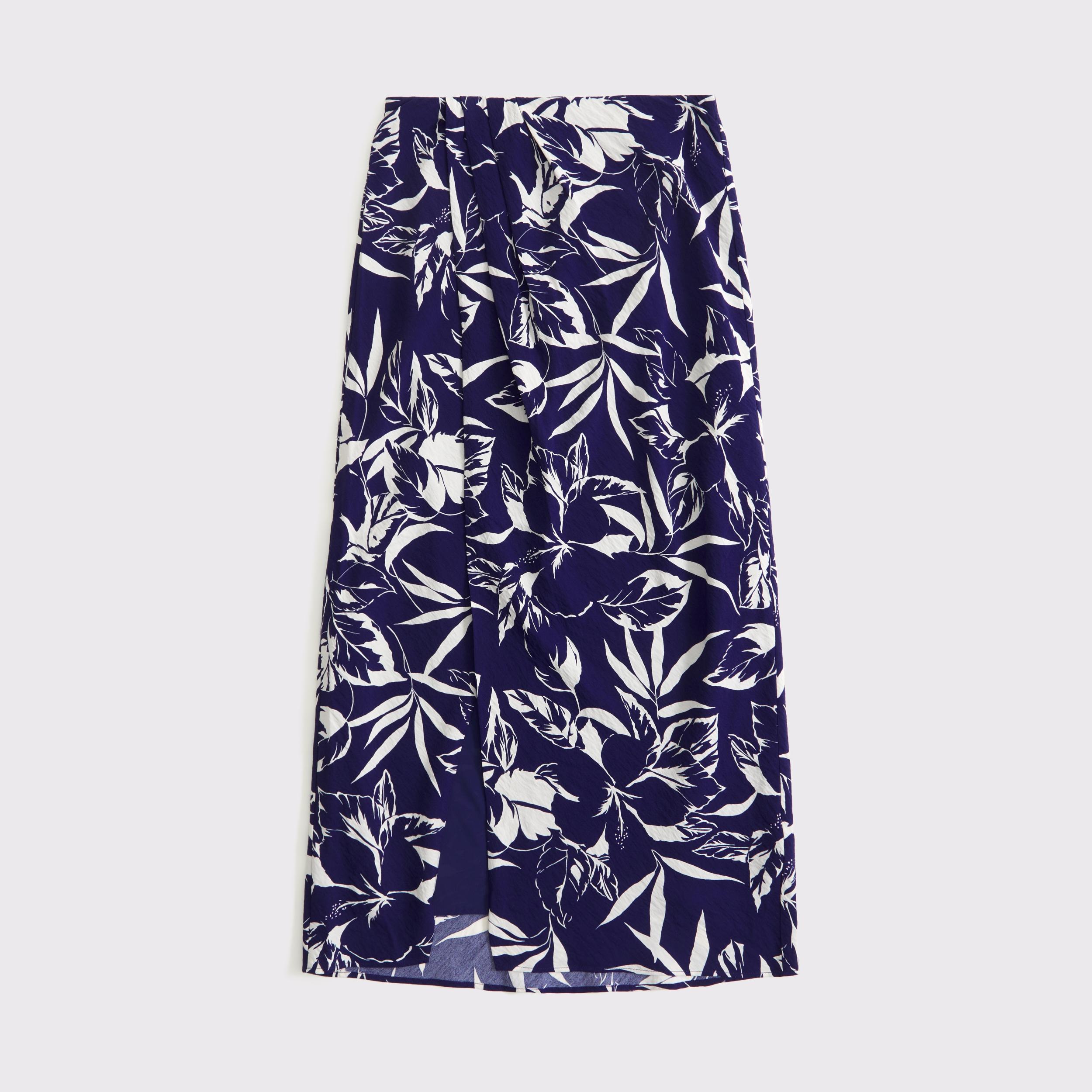 Mid Rise Sarong Maxi Skirt Product Image
