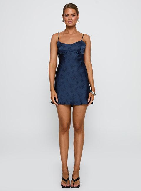 Clemence Mini Dress Navy Product Image