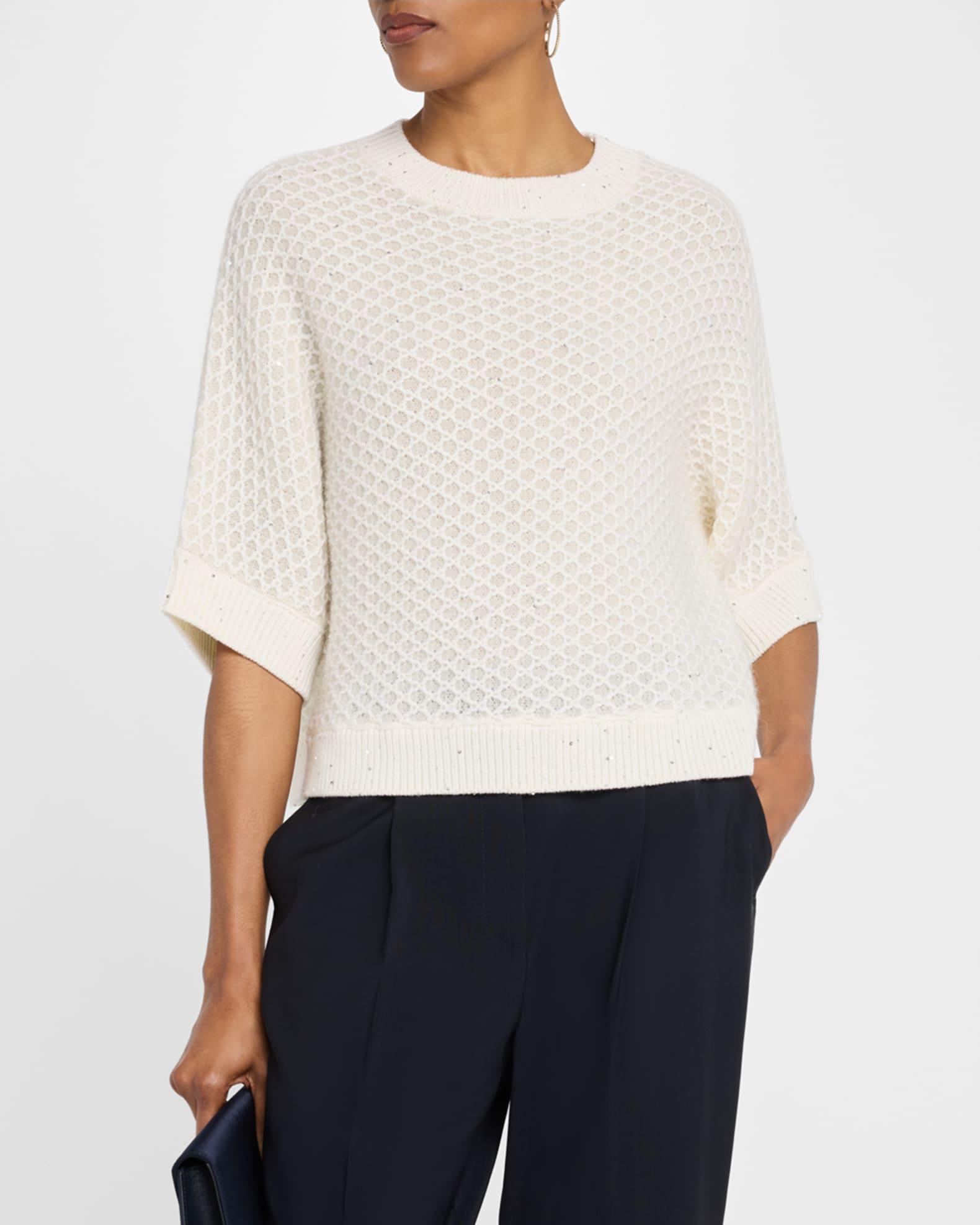 Textured Sequin-Embellished Sweater Product Image