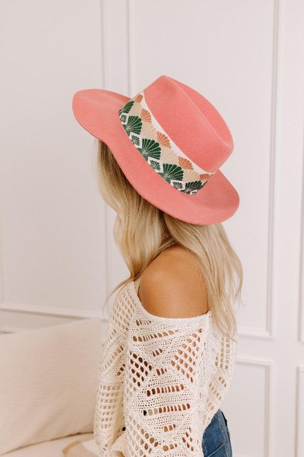 Forgotten Love Wool Fedora In Blush Product Image