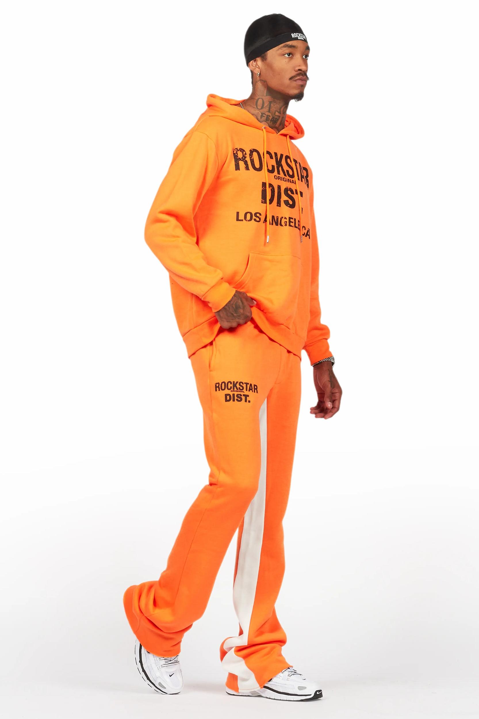 Lake Orange Hoodie/Baggy Track Pant Set Male Product Image