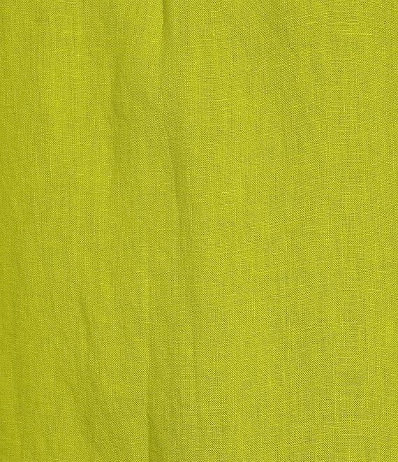 Bryn Walker Lucien Light Linen Round Neck 3/4 Balloon Sleeve Dress Product Image