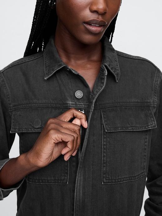 Denim Cargo Jumpsuit Product Image
