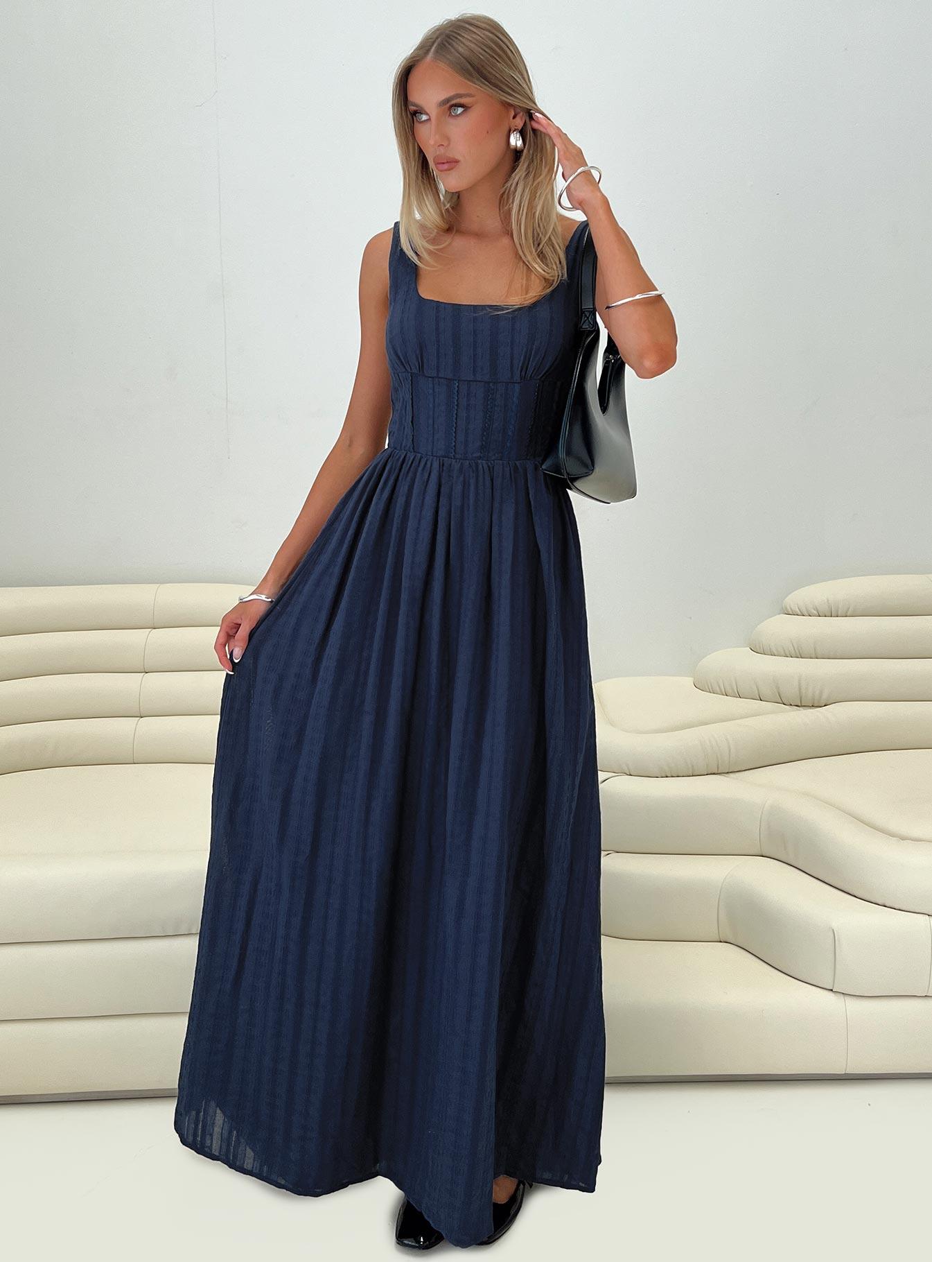 Lorinda Maxi Dress Navy Product Image