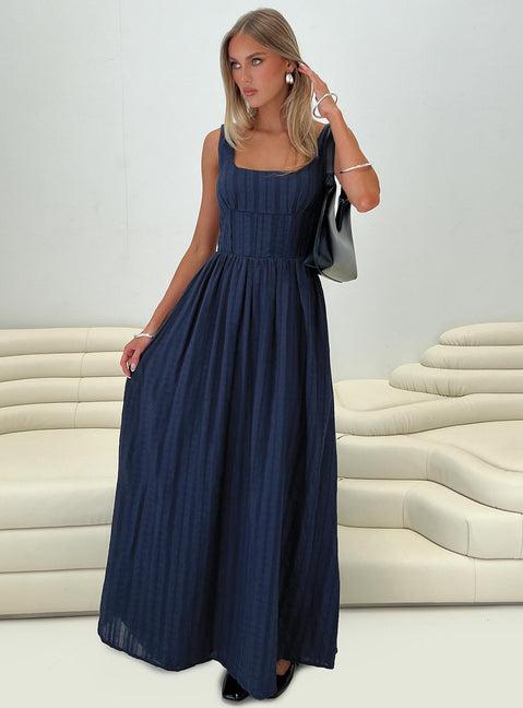 Lorinda Maxi Dress Navy Product Image