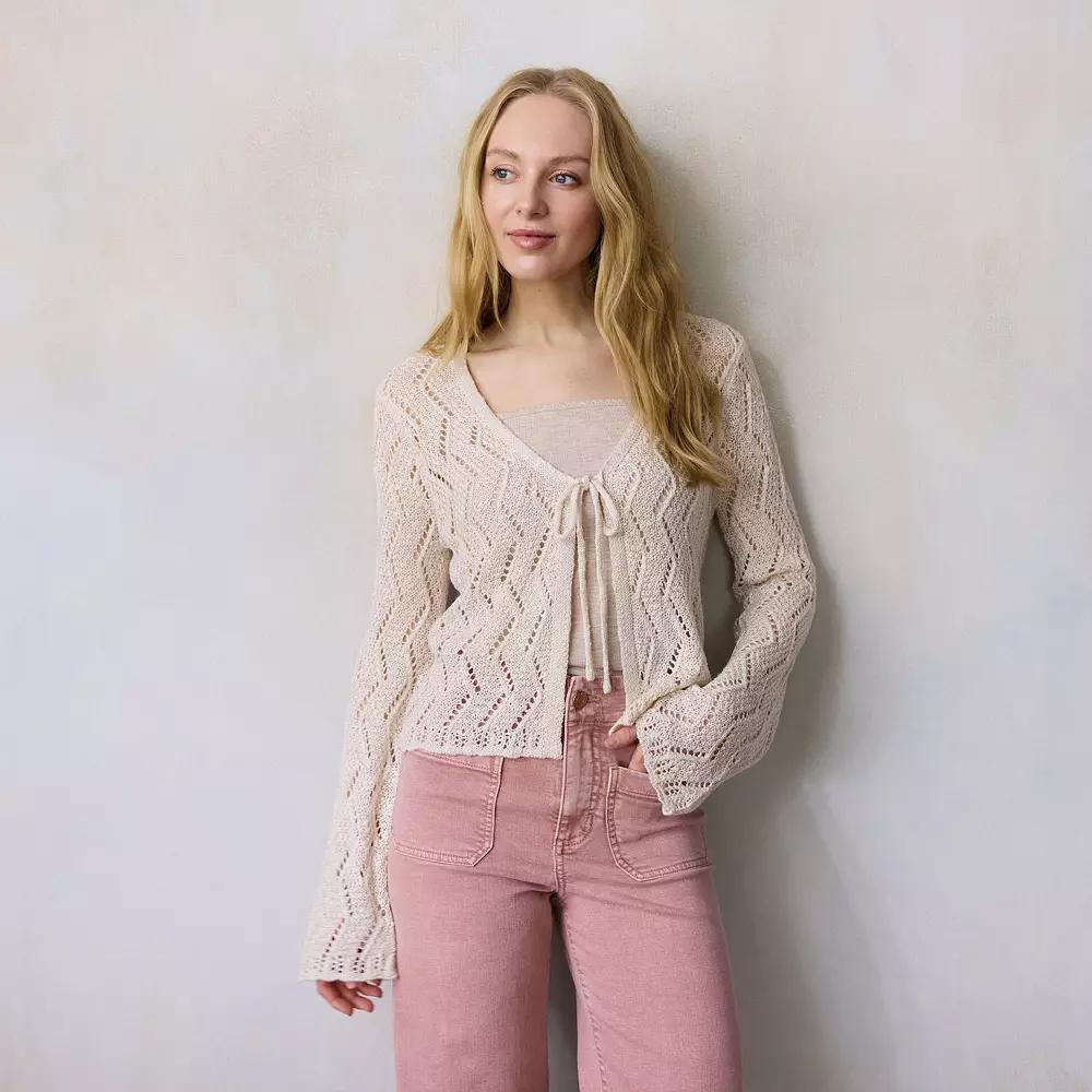 Women's LC Lauren Conrad Scallop Hem Sweater,  Product Image