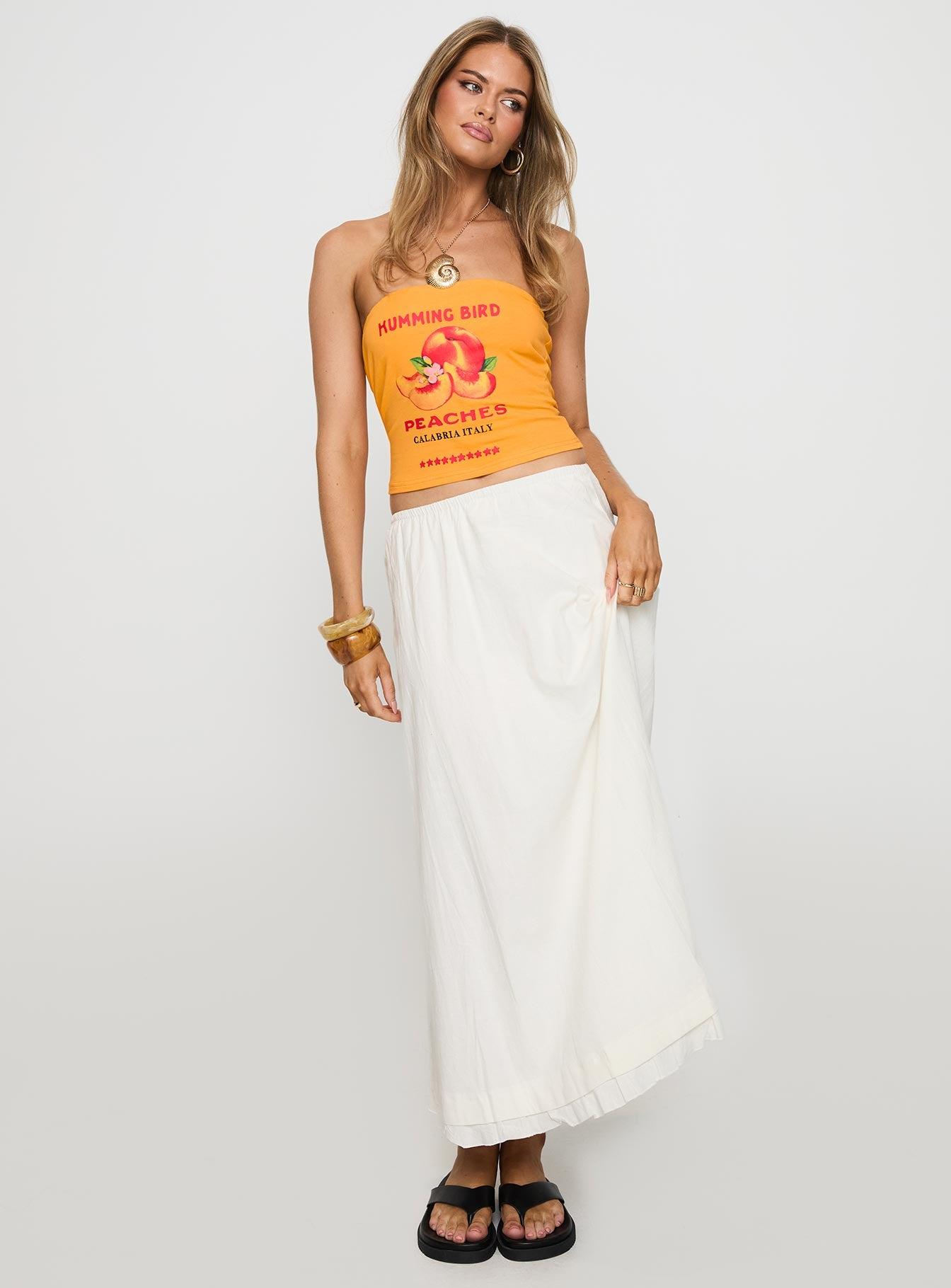 Empress Of Love Maxi Skirt White Product Image