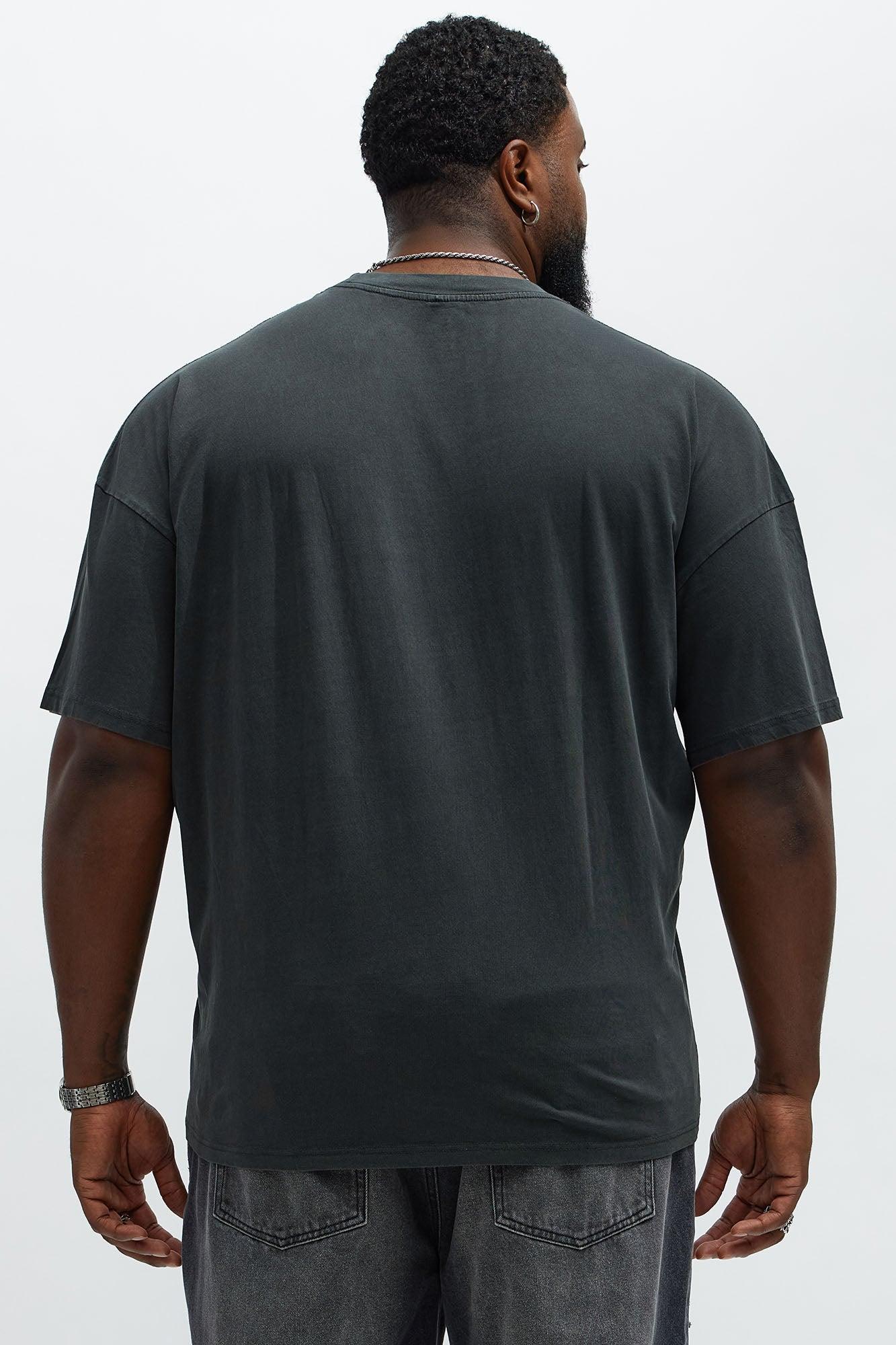 Fear Builds Real Strength Oversized Short Sleeve Tee - Black Wash Product Image