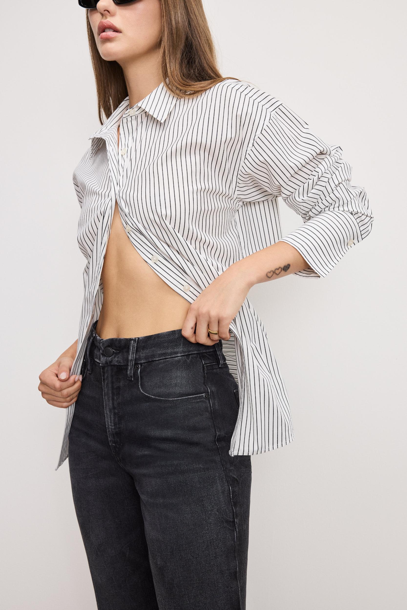 GOOD ICON STRAIGHT ANKLE JEANS | BLACK404 Product Image