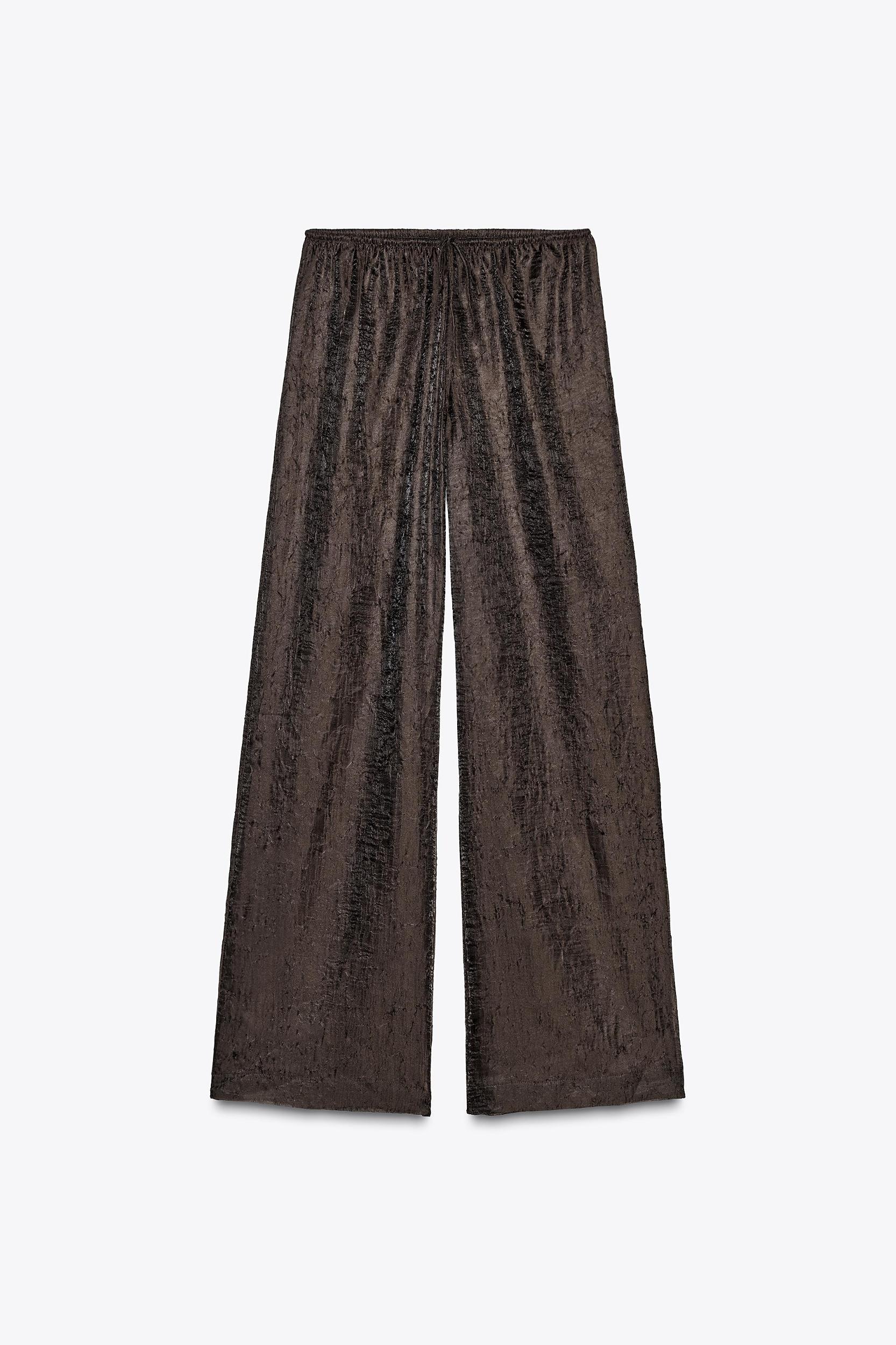 WRINKLED SEMI-SHEER PANTS Product Image