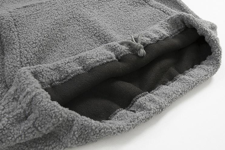 RT No. 3348 HALF ZIP-UP FLEECE HOODIE Product Image