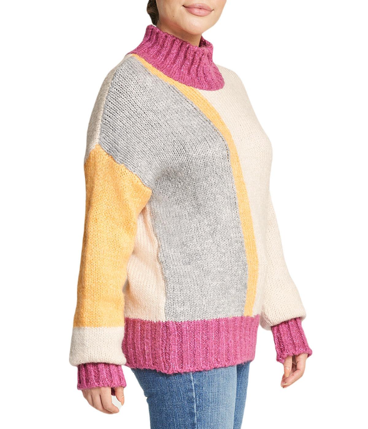 Color Block Tunic Sweater Product Image