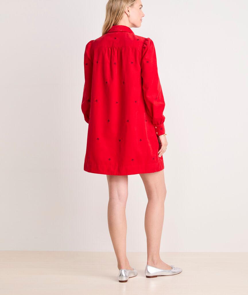 Embroidered Cord Popover Dress Product Image