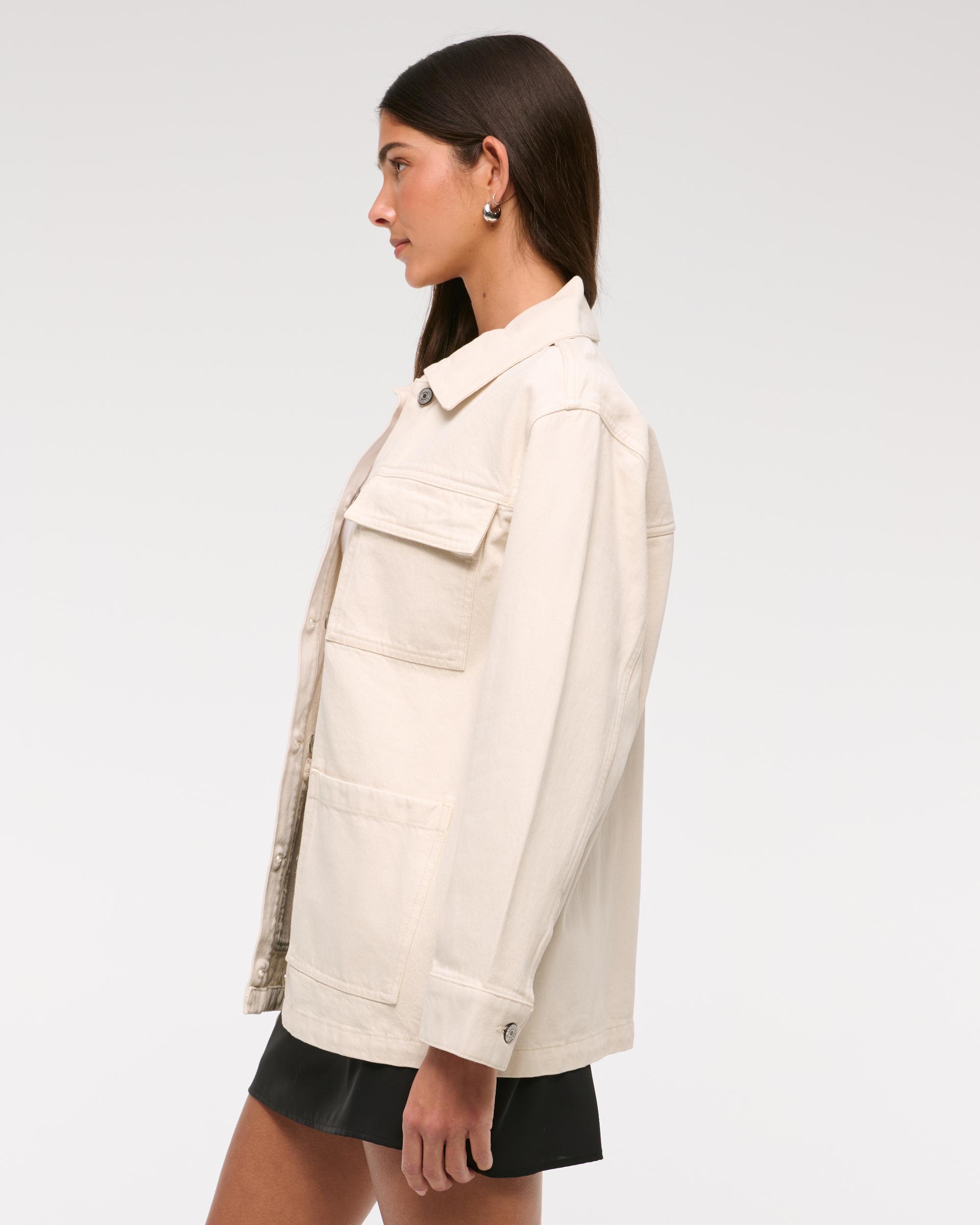 Denim Utility Shirt Jacket Product Image