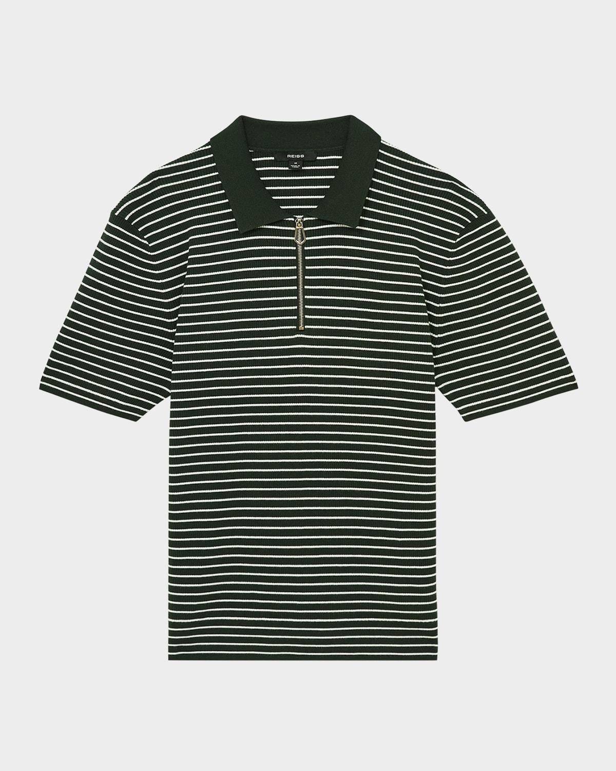 Men's Fallow Striped Half-Zip Polo Sweater Product Image