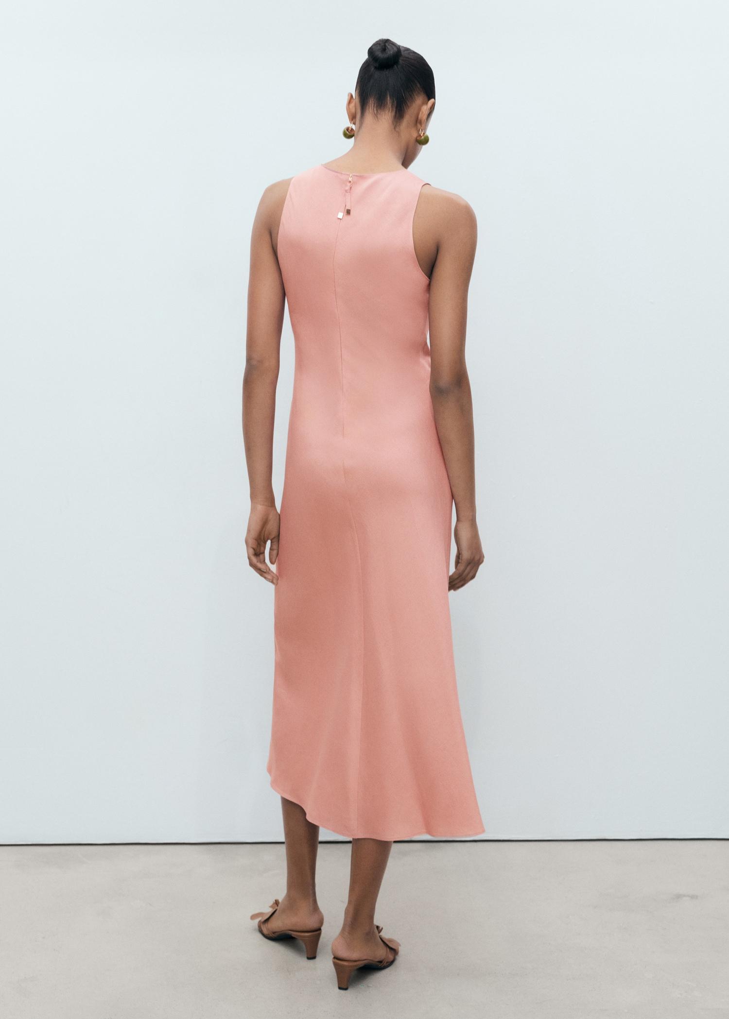 Linen-blend midi dress - Women | MANGO USA Product Image