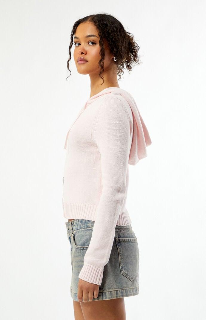 Skylar Zip Up Knit Hoodie Product Image