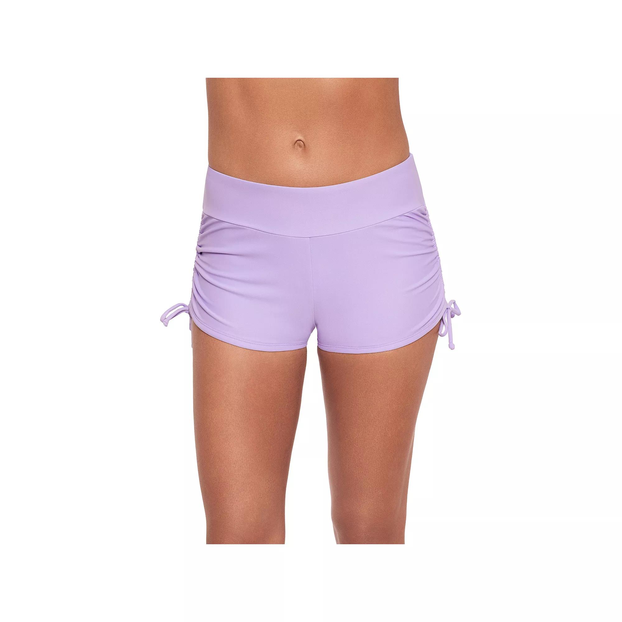 Women's ECO BEACH Side-Ruched Swim Shorts,  Product Image