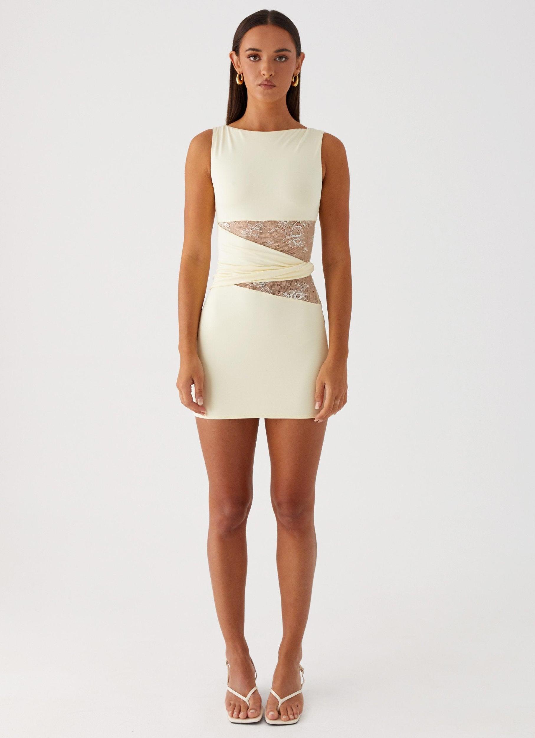 Echo Mini Dress - Yellow Product Image