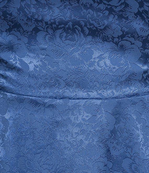 B. Darlin Plus Satin Lace-Up Back Fit-And-Flare Dress Product Image