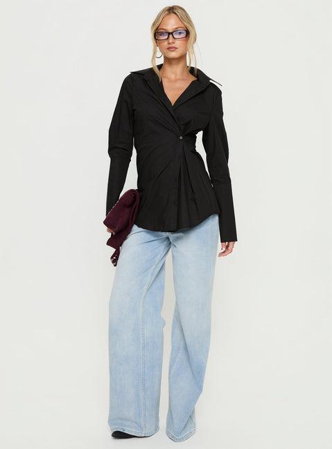 Nitsa Long Sleeve Shirt Black Product Image