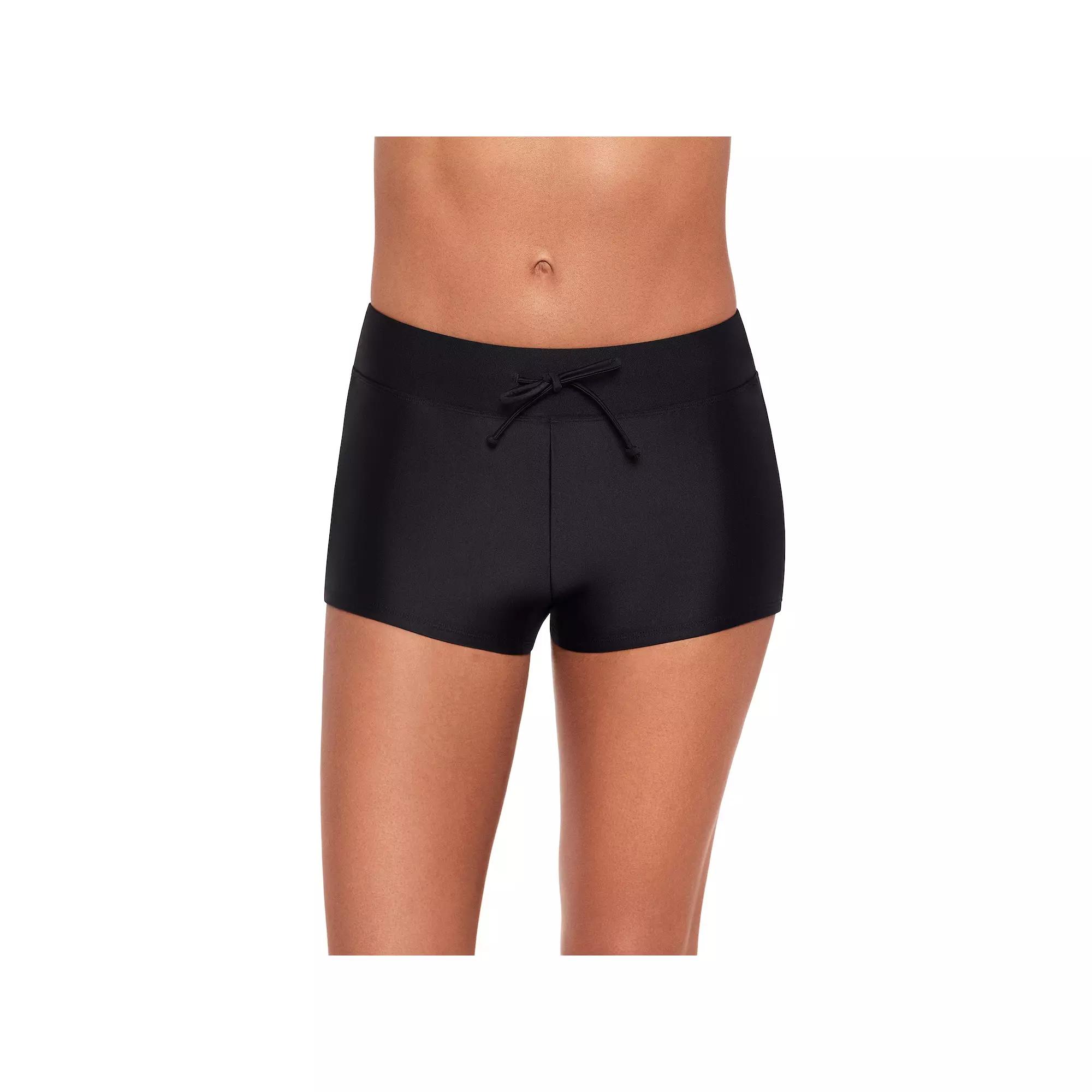 Women's Eco Beach Tie Front Swim Short Briefs, Size: Small, Black Product Image