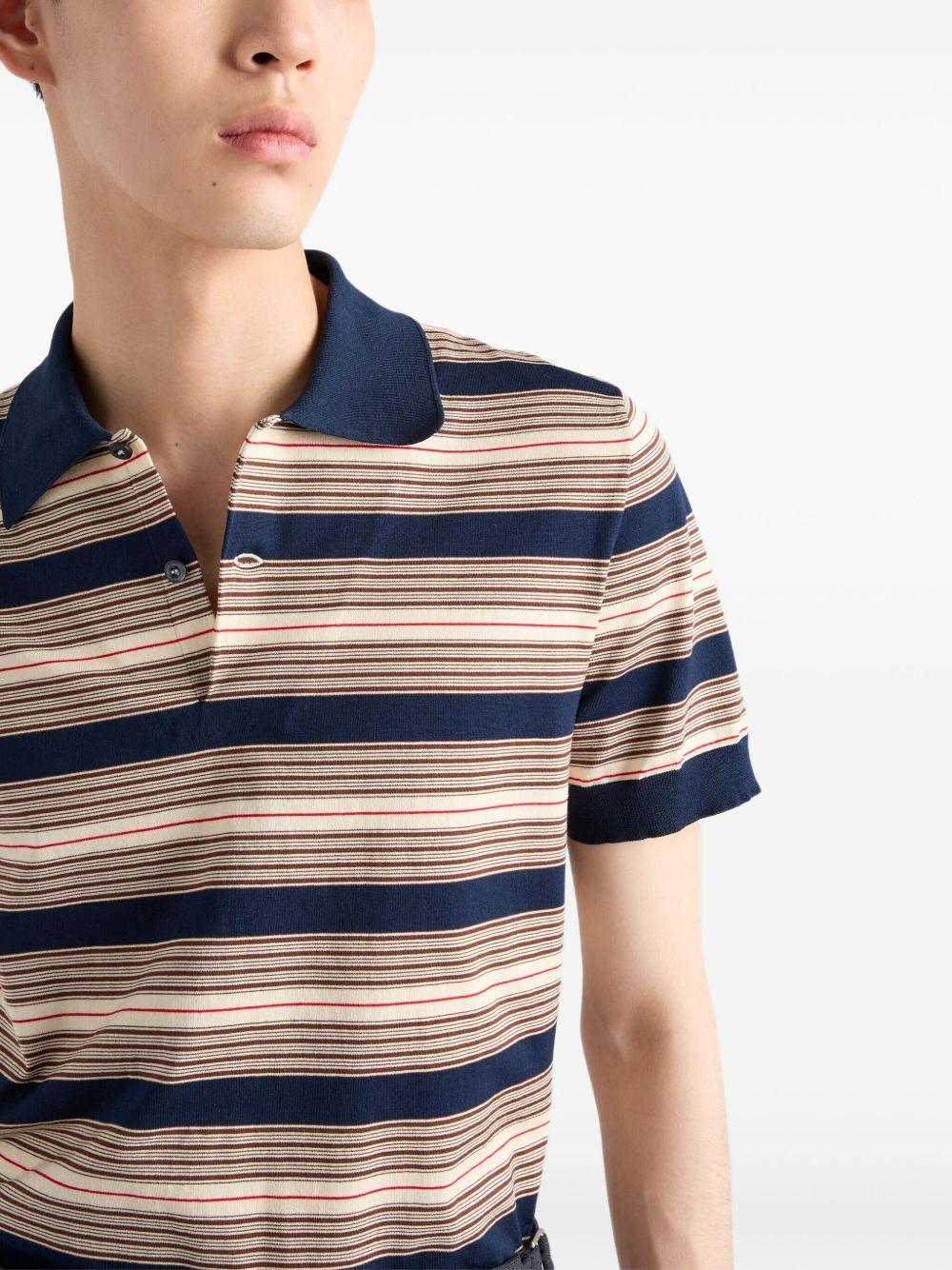 Striped cotton polo shirt Product Image