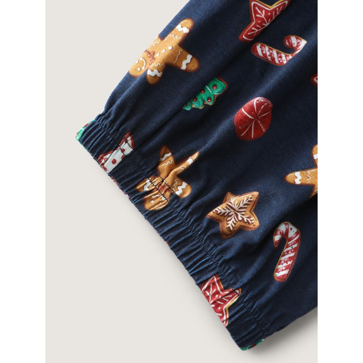 Plus Size Colorful Holiday Print Pants Women Multicolor Playful Loose Mid Rise Casual Pants BloomChic 18-20/2X Product Image