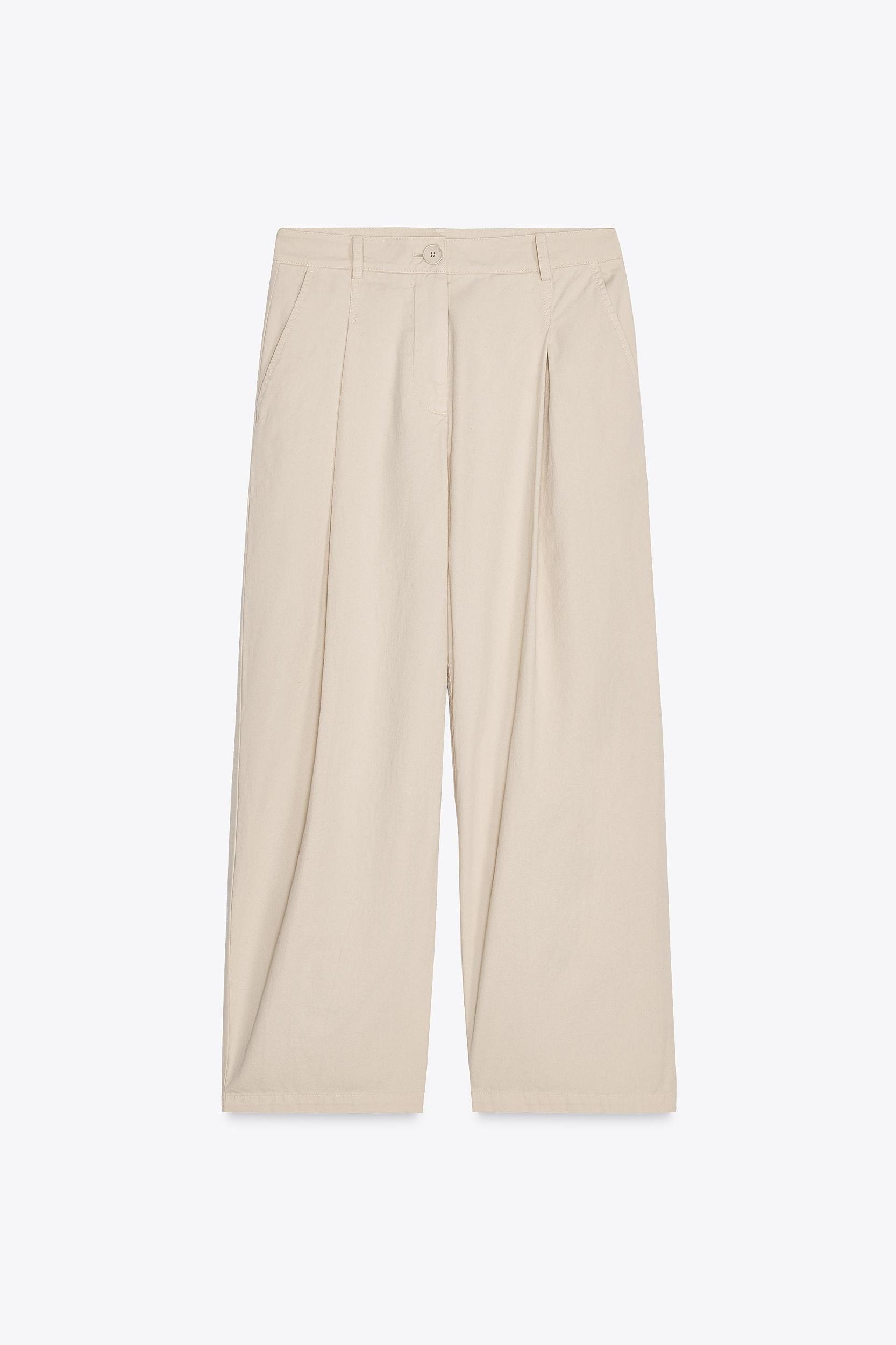 PLEATED CHINO PANTS Product Image