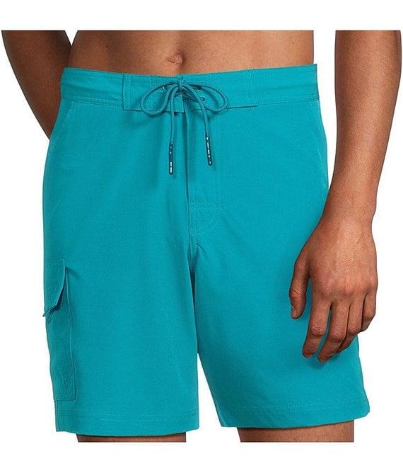 Caribbean Coastal Cargo 8#double; Inseam Solid Swim Trunks Product Image