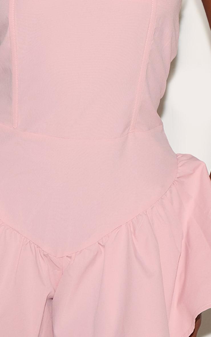 Pale Rose Square Neck Drop Waist Floaty Romper Product Image