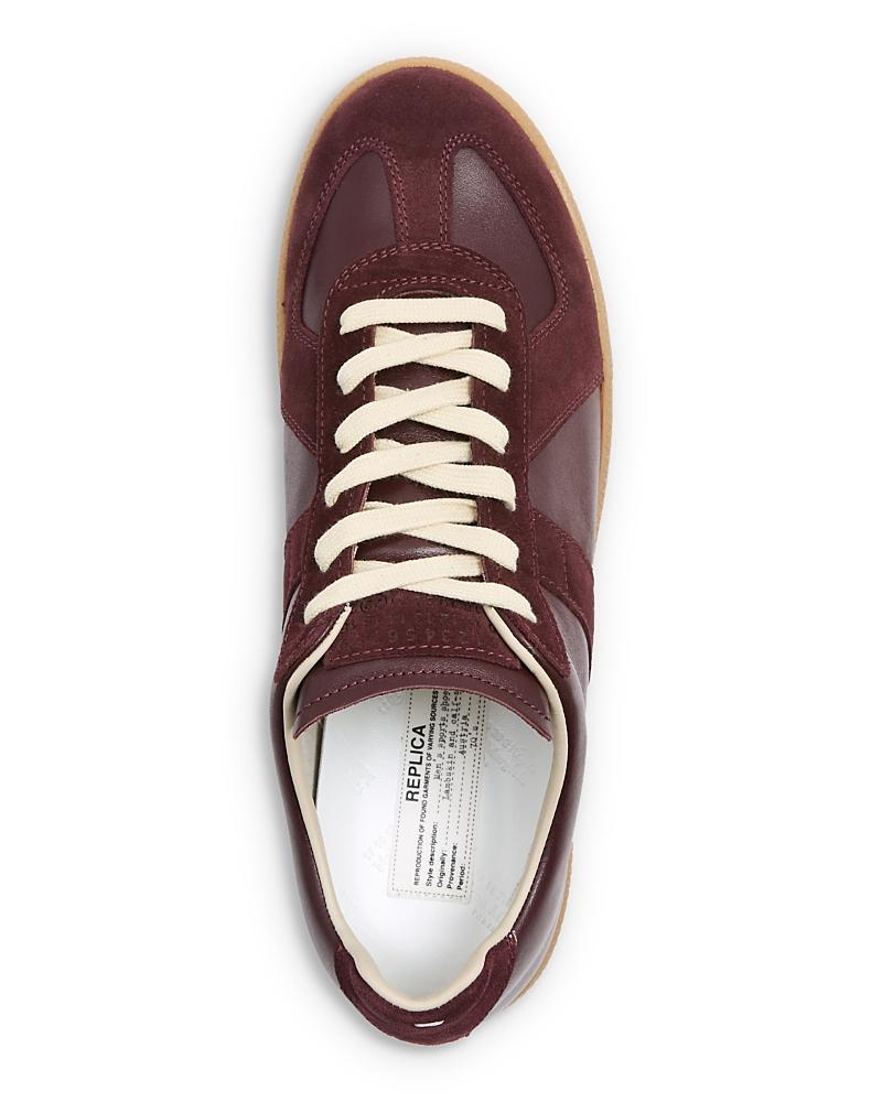 Men's Replica Leather Suede Low-Top Sneakers Product Image