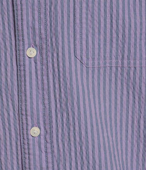 Cremieux Blue Label Performance Stretch Stripe Seersucker Short Sleeve Woven Shirt Product Image