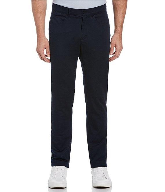 Perry Ellis Slim Fit Flat Front 5-Pocket Stretch Pants Product Image