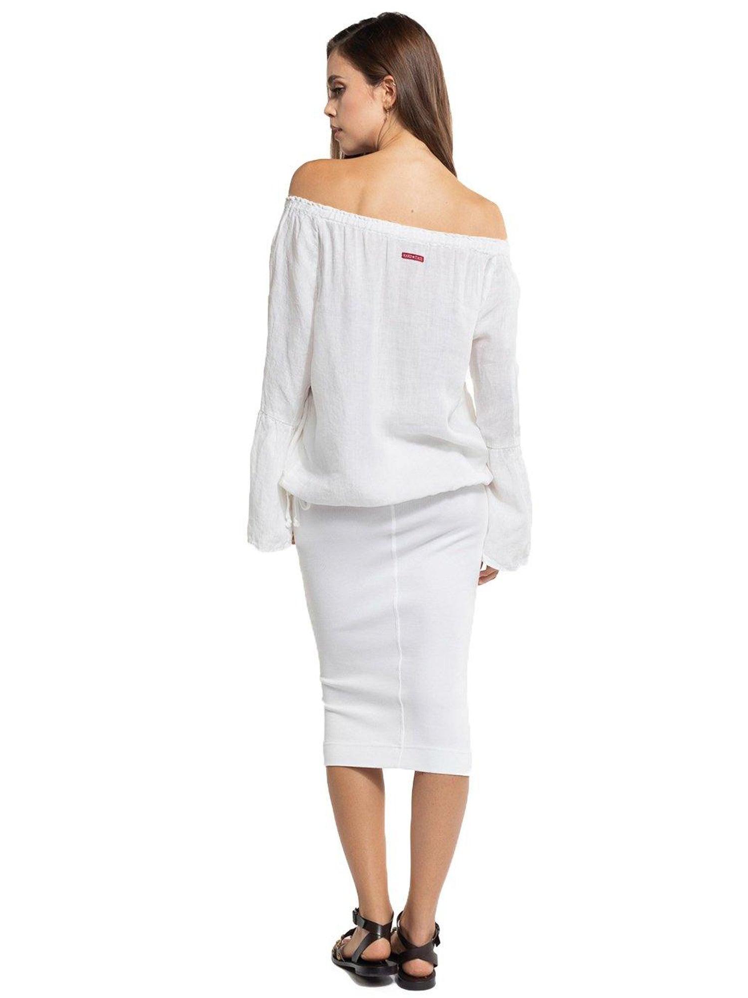 Hard Tail Midi Ribbed Pencil Skirt CS-104 Product Image