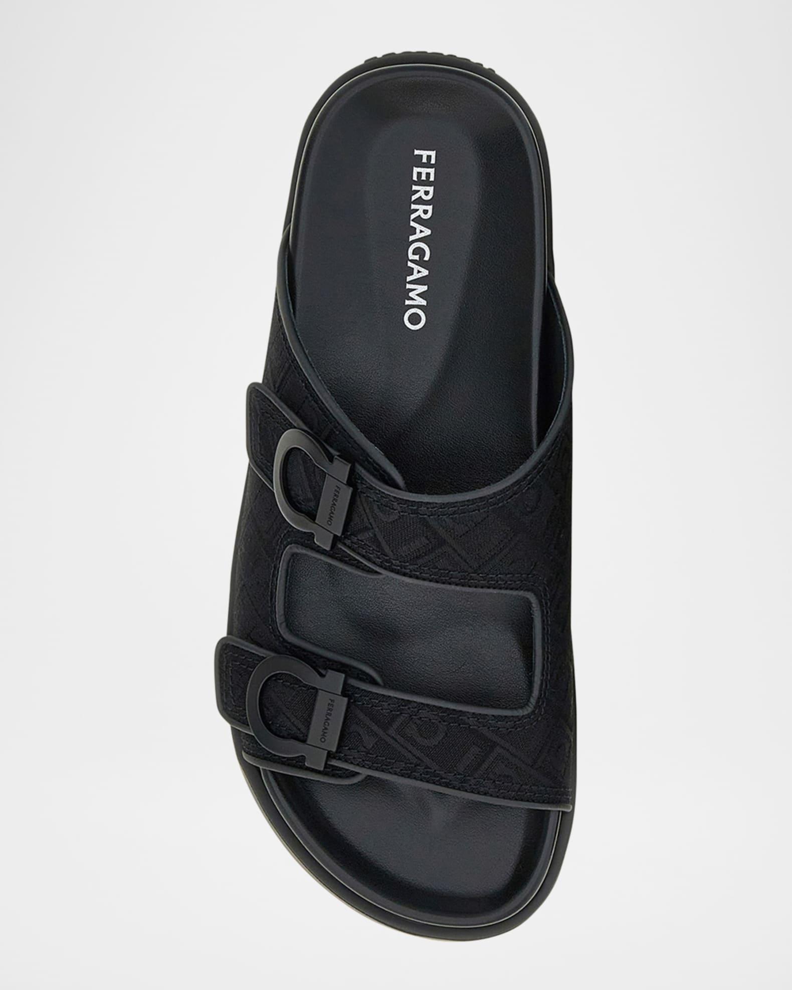 Men's Dual-Buckle Gancio Slide Sandals Product Image