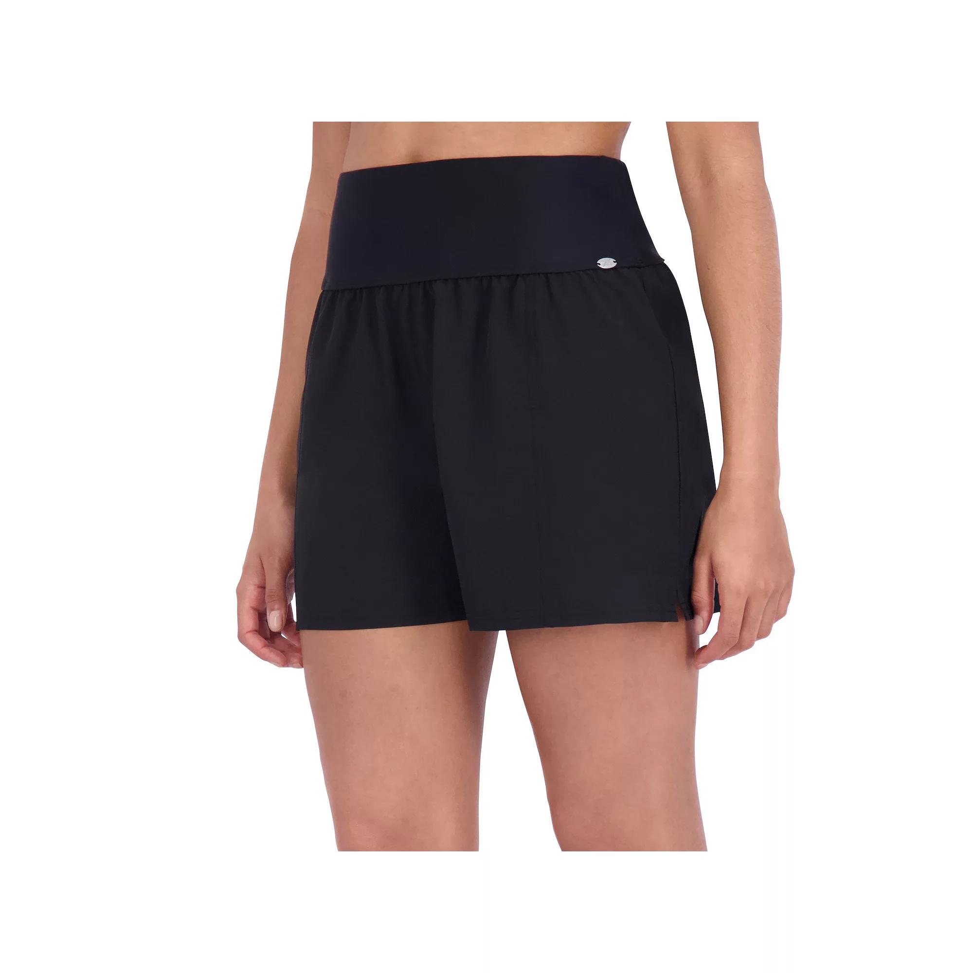 Women's ZeroXposur UPF 30+ High-Waisted Swim Shorts, Size: XXL, Liquorice Product Image