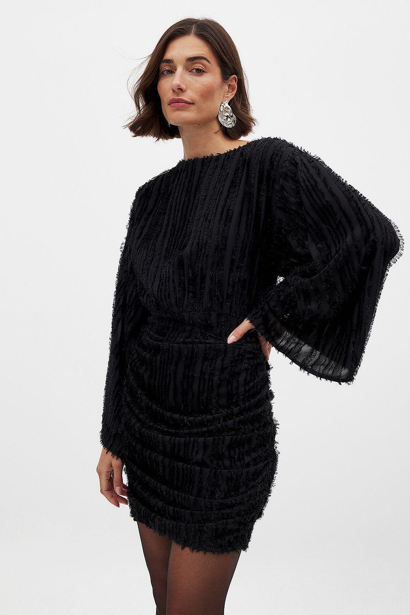 Open Back Fringe Mini Dress Product Image