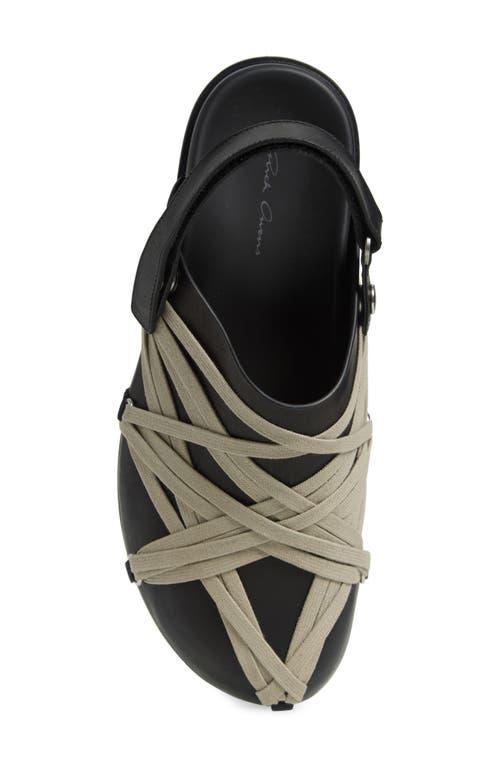 RICK OWENS Leather Loafers With Crisscross Detail In Black Product Image
