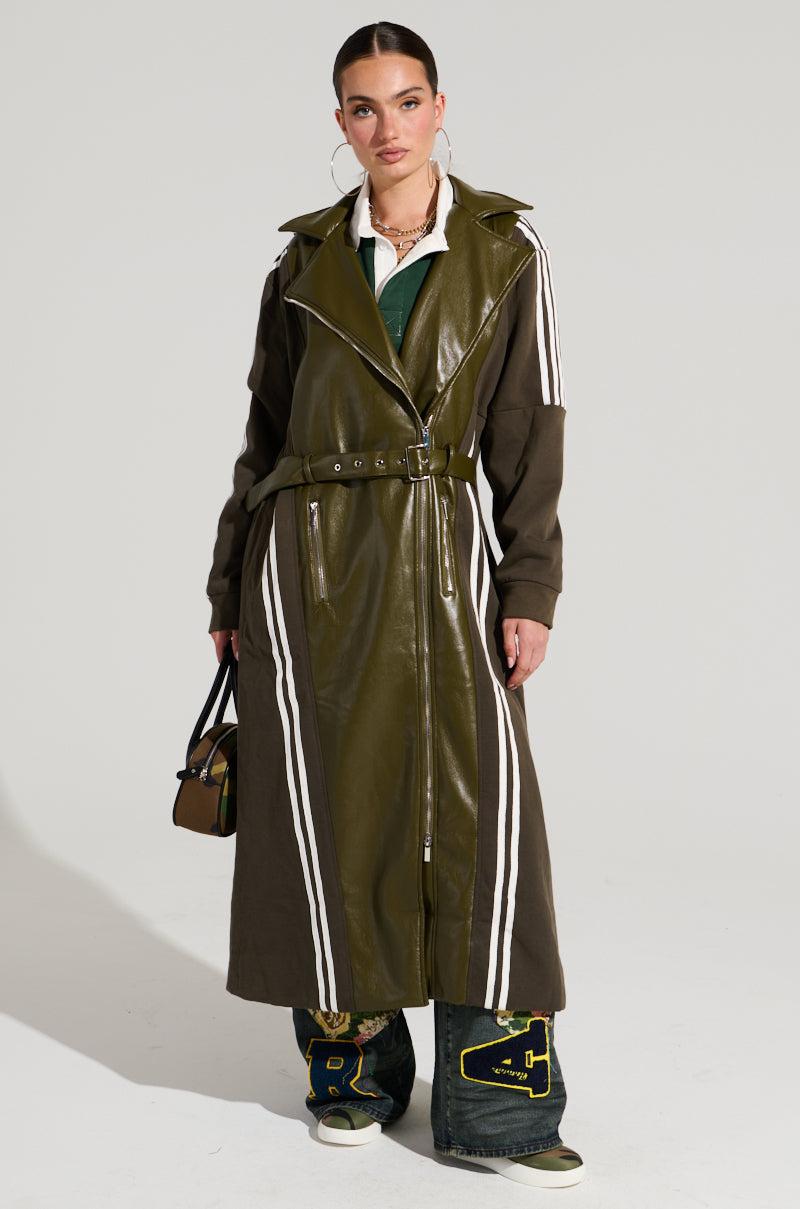HADLEY MIXED MEDIA TRENCH Product Image