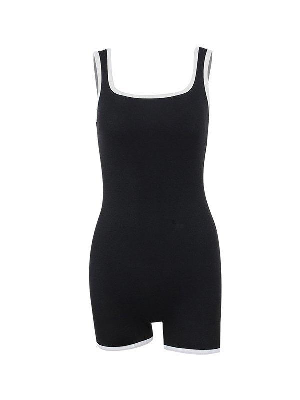 Sling Contrast Edge Rompers Product Image