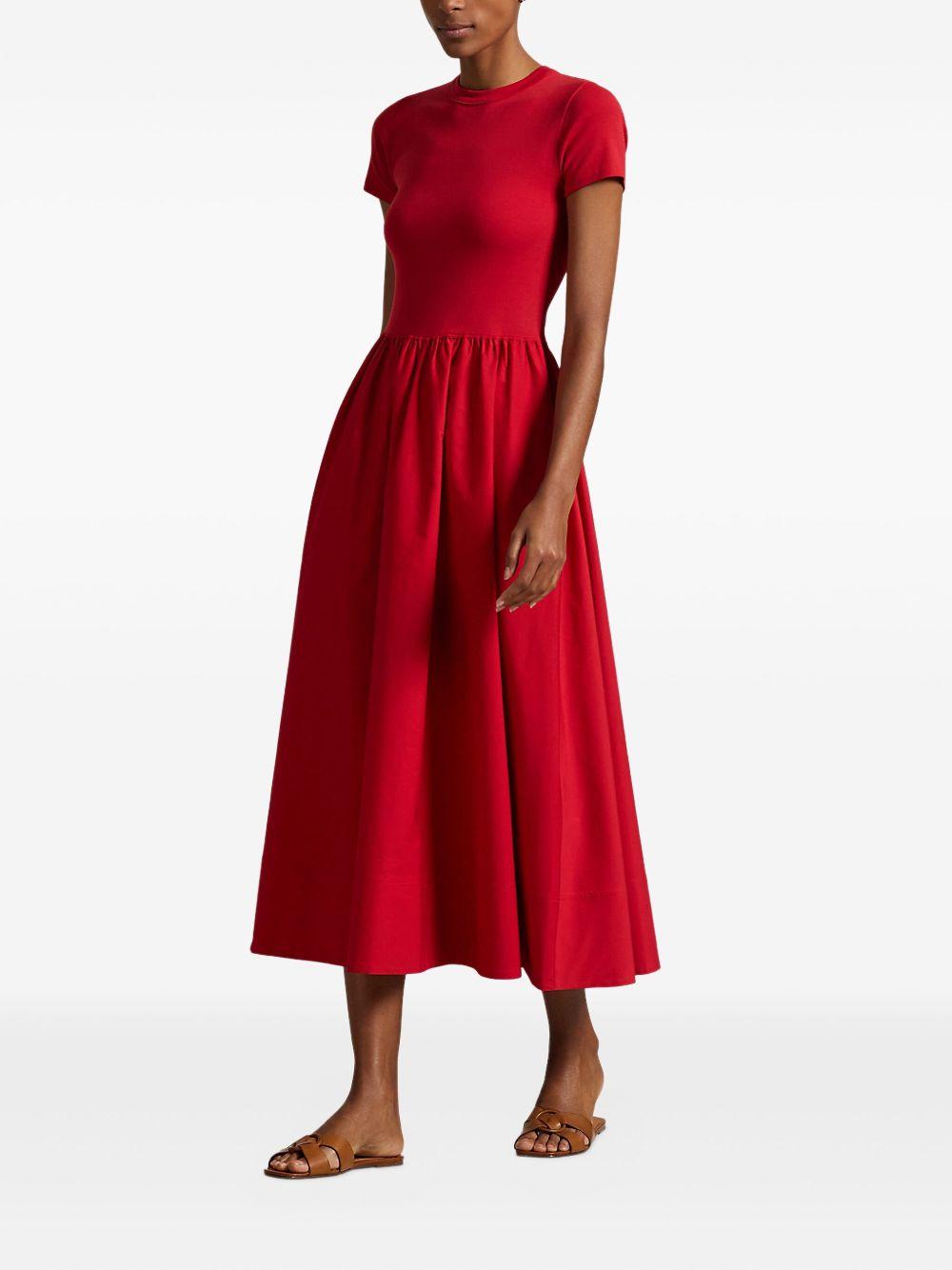 cotton crew neck dress Product Image