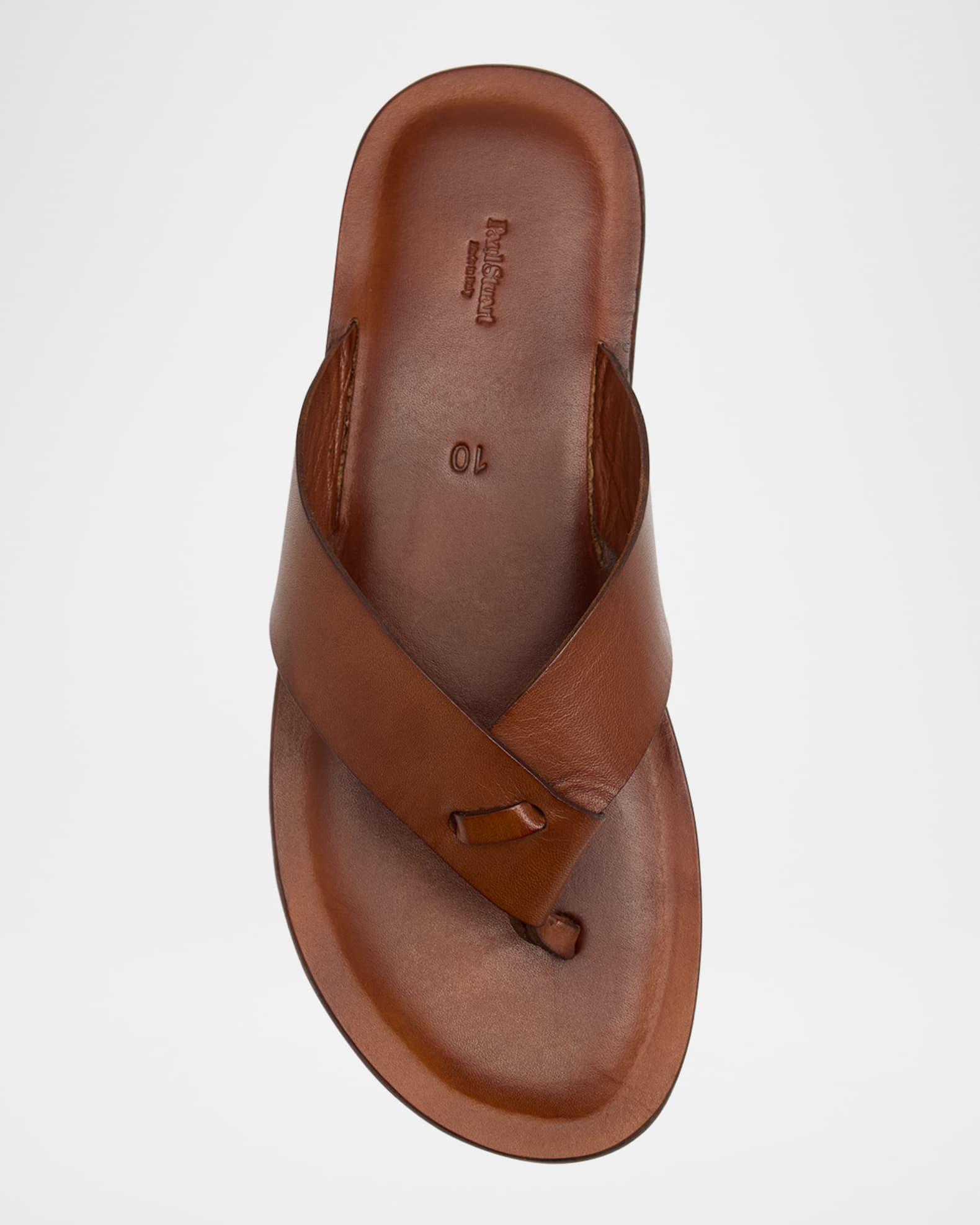 Men's Damascus Leather Flip-Flops Product Image